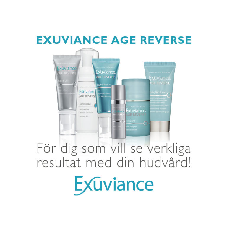 Exuviance - utvecklad hudvård till bra priser och produkter för alla hudtyper. Ej testat på djur. Boka Hudvårdssalongen. 